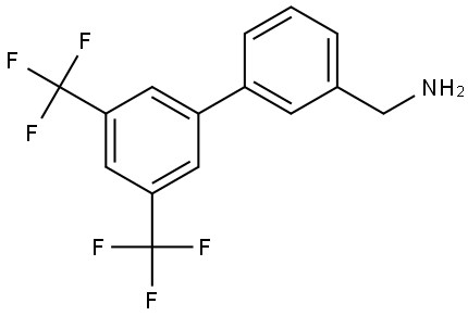 (3',5'-bis(trifluoromethyl)-[1,1'-biphenyl]-3-yl)methanamine Struktur