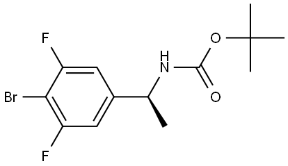 tert-butyl (S)-(1-(4-bromo-3,5-difluorophenyl)ethyl)carbamate 结构式