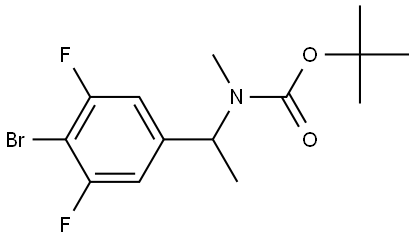 tert-butyl (1-(4-bromo-3,5-difluorophenyl)ethyl)(methyl)carbamate,1807849-40-6,结构式