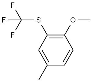 1-Methoxy-4-methyl-2-[(trifluoromethyl)thio]benzene Structure