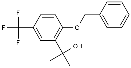 2-(2-(benzyloxy)-5-(trifluoromethyl)phenyl)propan-2-ol Structure