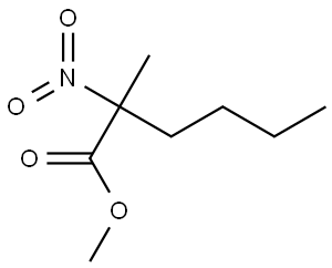 甲基 2-甲基-2-硝基己酸酯, 18197-81-4, 结构式