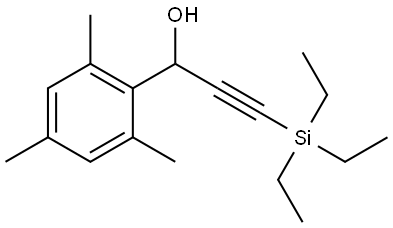 2,4,6-Trimethyl-α-[2-(triethylsilyl)ethynyl]benzenemethanol 结构式