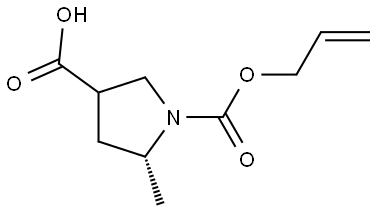 (5R)-1-((allyloxy)carbonyl)-5-methylpyrrolidine-3-carboxylate Structure