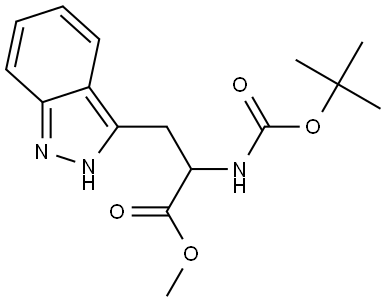 2-tert-Butoxycarbonylamino-3-(1H-indazol-3-yl)-propionic acid methyl ester Structure