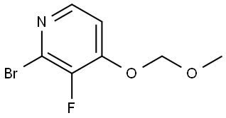 2-溴-3-氟-4-(甲氧基甲氧基)吡啶 结构式