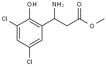 METHYL 3-AMINO-3-(3,5-DICHLORO-2-HYDROXYPHENYL)PROPANOATE 结构式