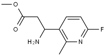 METHYL 3-AMINO-3-(6-FLUORO-2-METHYLPYRIDIN-3-YL)PROPANOATE 化学構造式