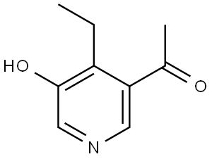 1-(4-Ethyl-5-hydroxy-3-pyridinyl)ethanone,1823356-73-5,结构式