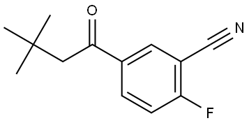 5-(3,3-Dimethyl-1-oxobutyl)-2-fluorobenzonitrile Structure