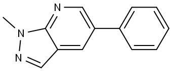 1-Methyl-5-phenyl-1H-pyrazolo[3,4-b]pyridine,1823480-69-8,结构式