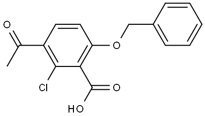3-Acetyl-2-chloro-6-(phenylmethoxy)benzoic acid,1823485-62-6,结构式