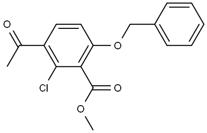 Methyl 3-acetyl-2-chloro-6-(phenylmethoxy)benzoate,1823489-69-5,结构式