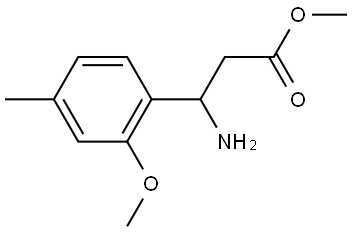 METHYL 3-AMINO-3-(2-METHOXY-4-METHYLPHENYL)PROPANOATE Structure