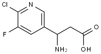 3-AMINO-3-(6-CHLORO-5-FLUOROPYRIDIN-3-YL)PROPANOIC ACID 结构式