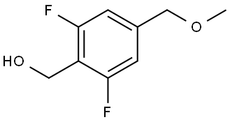 (2,6-difluoro-4-(methoxymethyl)phenyl)methanol 化学構造式