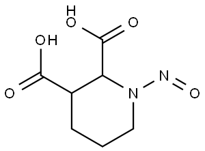 1-nitrosopiperidine-2,3-dicarboxylic acid Structure