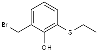 2-(溴甲基)-6-(乙基硫基)苯酚 结构式