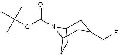 tert-butyl 3-(fluoromethyl)-8-azabicyclo[3.2.1]octane-8-carboxylate 结构式