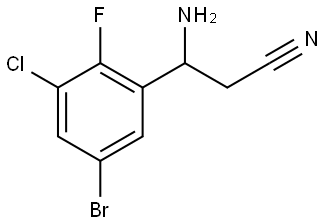 3-AMINO-3-(5-BROMO-3-CHLORO-2-FLUOROPHENYL)PROPANENITRILE Struktur