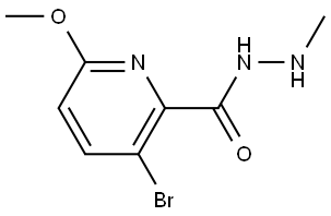 3-Bromo-6-methoxy-2-pyridinecarboxylic acid 2-methylhydrazide 结构式