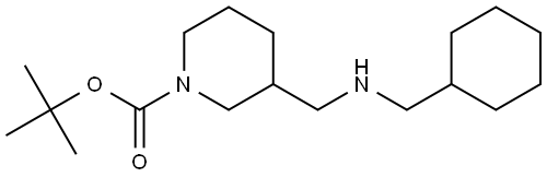 tert-butyl 3-(((cyclohexylmethyl)amino)methyl)piperidine-1-carboxylate 结构式