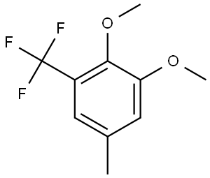 1,2-Dimethoxy-5-methyl-3-(trifluoromethyl)benzene 结构式