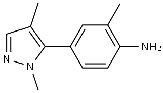 4-(1,4-Dimethyl-1H-pyrazol-5-yl)-2-methylbenzenamine 结构式