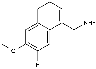 (7-fluoro-6-methoxy-3,4-dihydronaphthalen-1-yl)methanamine Struktur