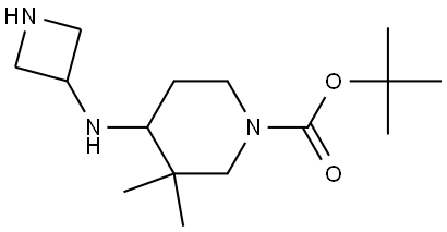 tert-butyl 4-(azetidin-3-ylamino)-3,3-dimethylpiperidine-1-carboxylate Structure