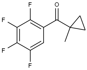 (1-Methylcyclopropyl)(2,3,4,5-tetrafluorophenyl)methanone Structure