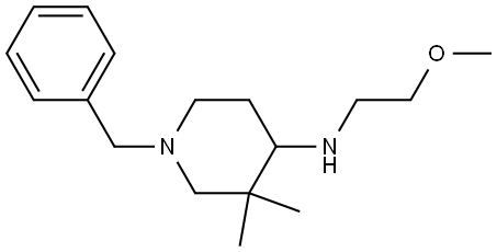 1-benzyl-N-(2-methoxyethyl)-3,3-dimethylpiperidin-4-amine 结构式