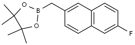 2-((6-fluoronaphthalen-2-yl)methyl)-4,4,5,5-tetramethyl-1,3,2-dioxaborolane Struktur