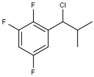 1-(1-Chloro-2-methylpropyl)-2,3,5-trifluorobenzene,1856455-35-0,结构式
