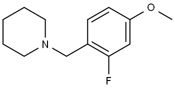 1-[(2-Fluoro-4-methoxyphenyl)methyl]piperidine 结构式