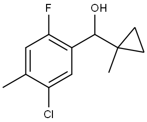 5-Chloro-2-fluoro-4-methyl-α-(1-methylcyclopropyl)benzenemethanol Struktur