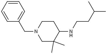 1-benzyl-N-isopentyl-3,3-dimethylpiperidin-4-amine 结构式