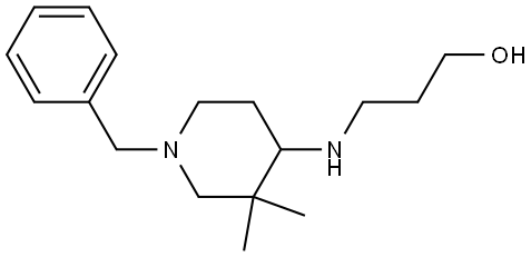 3-((1-benzyl-3,3-dimethylpiperidin-4-yl)amino)propan-1-ol 结构式