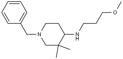 1-benzyl-N-(3-methoxypropyl)-3,3-dimethylpiperidin-4-amine 结构式