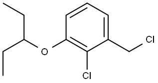 2-Chloro-1-(chloromethyl)-3-(1-ethylpropoxy)benzene Structure