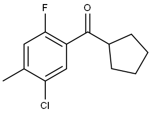 (5-Chloro-2-fluoro-4-methylphenyl)cyclopentylmethanone Structure