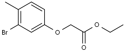 Ethyl 2-(3-bromo-4-methylphenoxy)acetate Structure