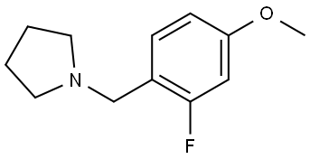 1-[(2-Fluoro-4-methoxyphenyl)methyl]pyrrolidine 结构式