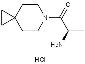 (R)-2-amino-1-(6-azaspiro[2.5]octan-6-yl)propan-1-one hydrochloride Structure