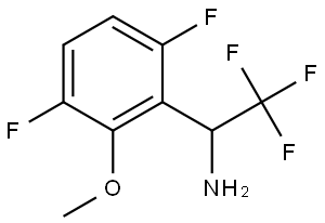 3,6-Difluoro-2-methoxy-α-(trifluoromethyl)benzenemethanamine 结构式