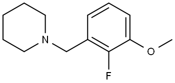 1-[(2-Fluoro-3-methoxyphenyl)methyl]piperidine Structure