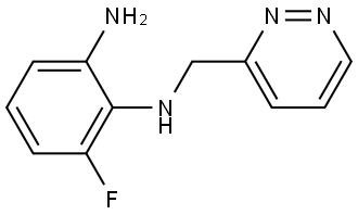 6-fluoro-N1-(pyridazin-3-ylmethyl)benzene-1,2-diamine Structure