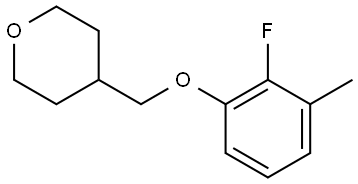 4-[(2-Fluoro-3-methylphenoxy)methyl]tetrahydro-2H-pyran Structure