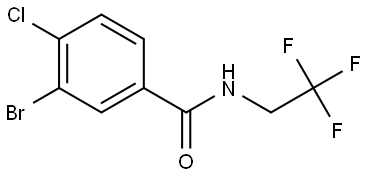 3-Bromo-4-chloro-N-(2,2,2-trifluoroethyl)benzamide Structure