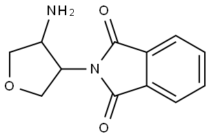 2-(4-aminotetrahydrofuran-3-yl)isoindoline-1,3-dione hydrochloride 结构式